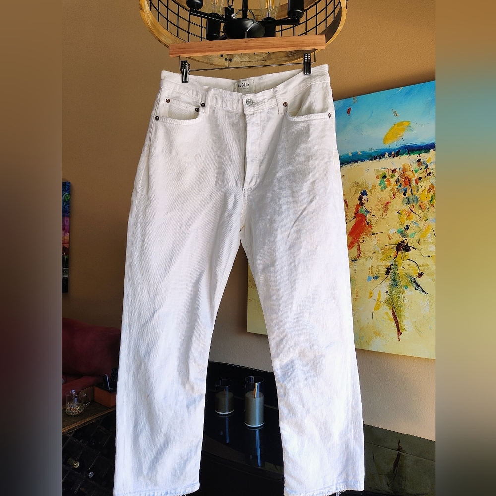 Riley High Rise Straight Crop (Stretch)In Sour Cream Size 30